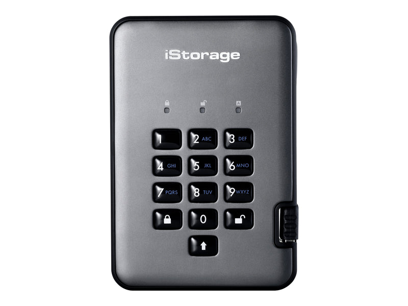 iStorage Externe SSD – 256 GB, sichere PIN-Verschlüsselung