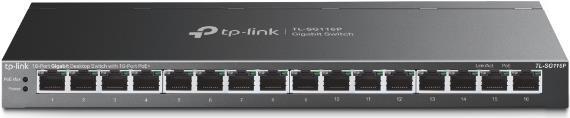 TP-Link Netzwerk-Switch – 16 Anschlüsse, PoE+ Unterstützung