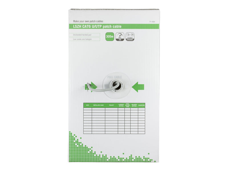 Deltaco Netzwerkkabel – 305 m, sicherer LSZH-Mantel