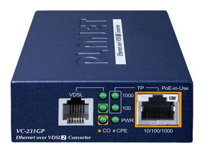 PLANET Ethernet zu VDSL2 Konverter – PoE+, 1-Port