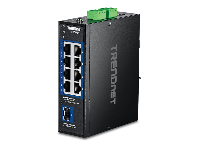 TRENDnet 9-Port Industrie-Switch – Robust, 2.5G und 10G SFP+