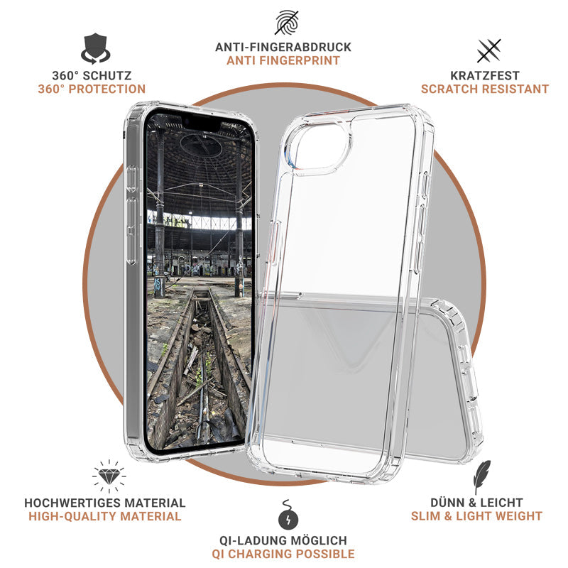JT BERLIN BackCase Pankow – Transparente Hülle für iPhone 16e