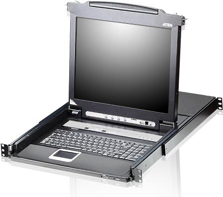 ATEN 8-Port LCD-KVMP-Switch – Bildschirm & Steuerung für mehrere PCs