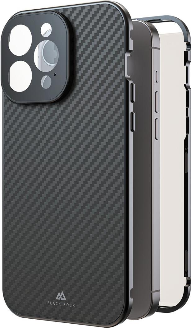 BLACK ROCK Schutzhülle für iPhone 16 Pro Max – Rundumschutz, Echt-Carbon