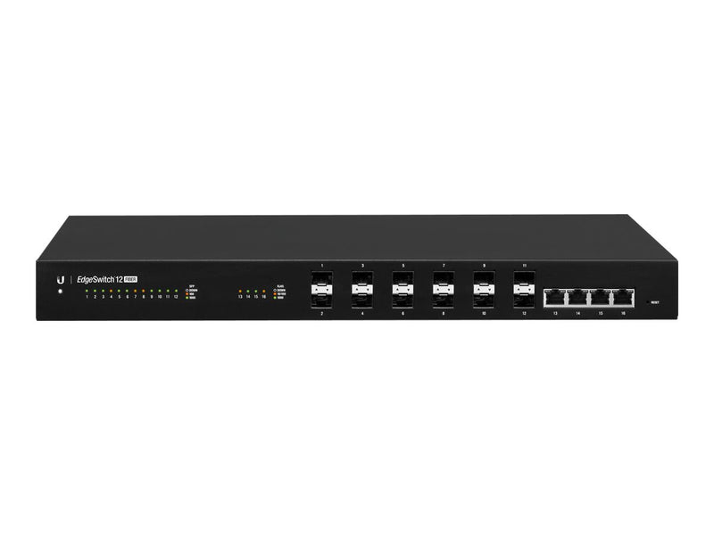Ubiquiti EdgeSwitch – 12 Glasfaseranschlüsse, 4 Ethernet-Ports