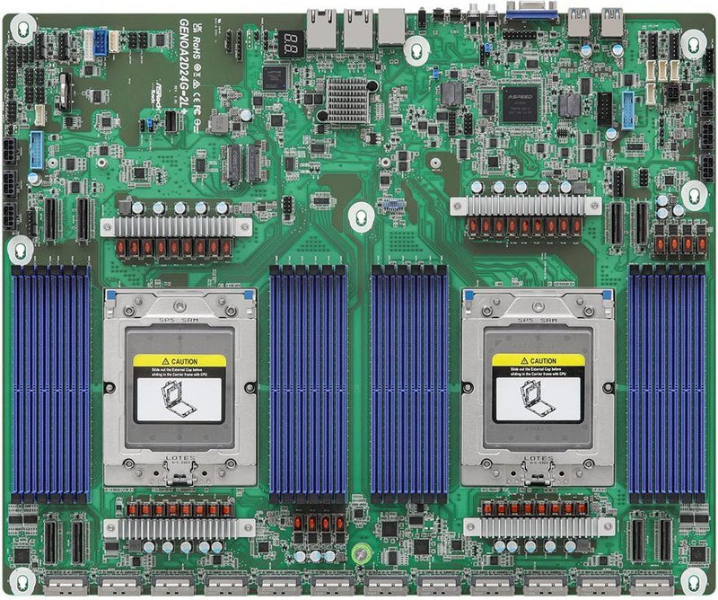 ASRock Motherboard – 2 CPUs, USB 3.2, Gigabit LAN