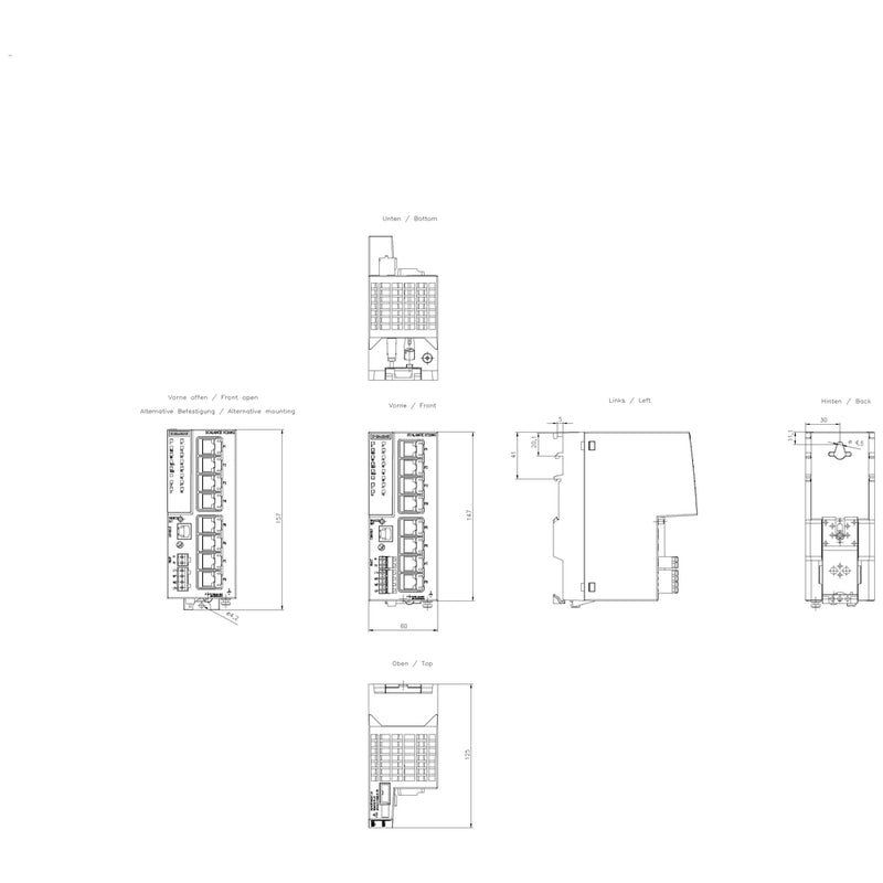 Siemens Netzwerk-Switch – 8 Ports, robustes Design