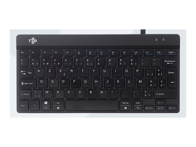 R-GO TOOLS Ergonomische USB-Tastatur – Kompakt, AZERTY Layout