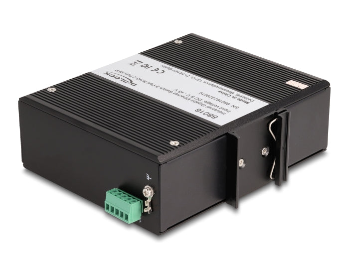 Delock Industrie-Switch – 8 Gigabit-Ports, Hutschienenmontage