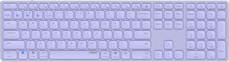 RAPOO Kabellose Tastatur – Lila, für mehrere Geräte
