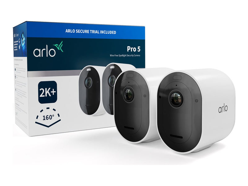 ARLO Pro 5 Sicherheitskamera – 2K-Video, wetterfest, 2er-Set