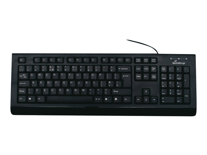 MediaRange USB-Tastatur – Spritzwassergeschützt, mit Nummernblock