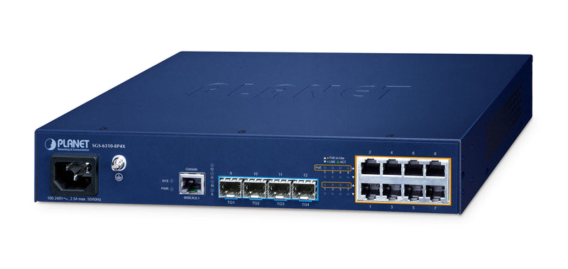 PLANET 8-Port Netzwerk-Switch – PoE+, einfaches Management