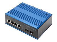 Digitus 4+2-Port Gigabit Switch – PoE, für extreme Bedingungen