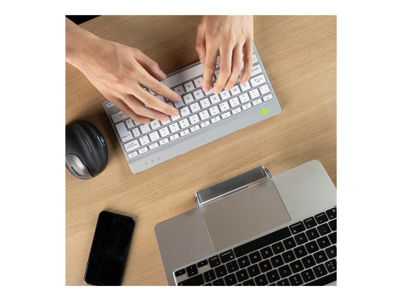 R-GO TOOLS Kompakte Bluetooth-Tastatur – Ergonomisch, mit Pausenanzeige
