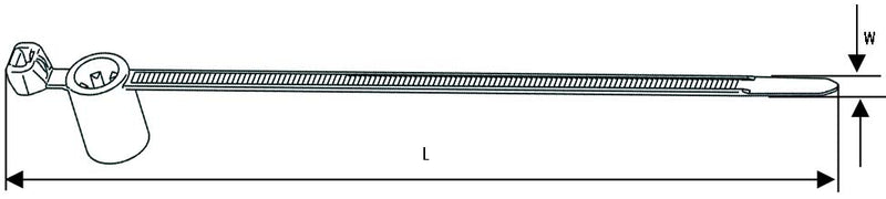 HellermannTyton Kabelbinder – Schwarz, mit Spreizanker
