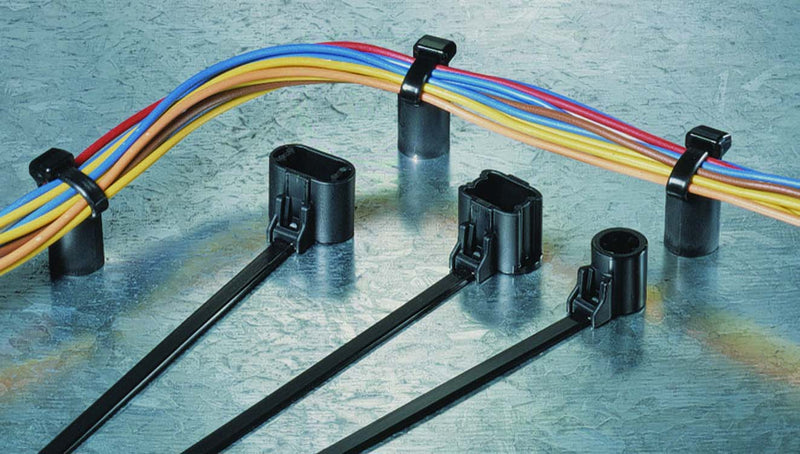 HellermannTyton Kabelbinder – Schwarz, mit Spreizanker