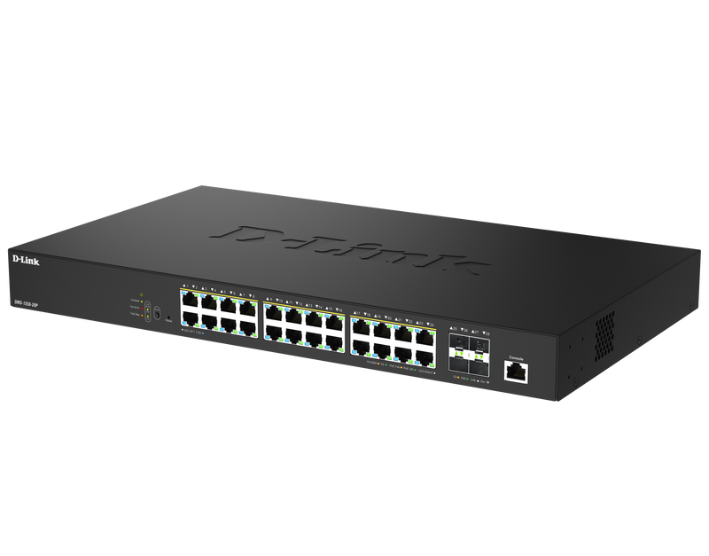 D-Link 28-Port Switch – PoE-Unterstützung, Multi-Gigabit