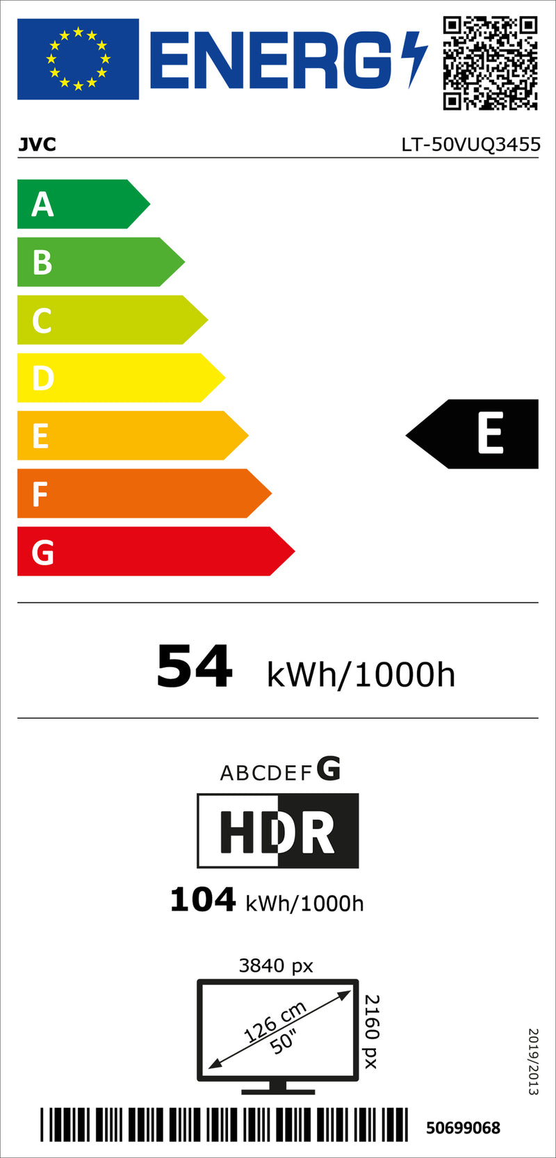 JVC 50" Smart-TV – 4K Ultra HD, WLAN-fähig