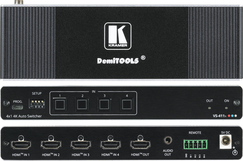 Kramer HDMI Auto Switcher – 4K HDR, 4 Eingänge