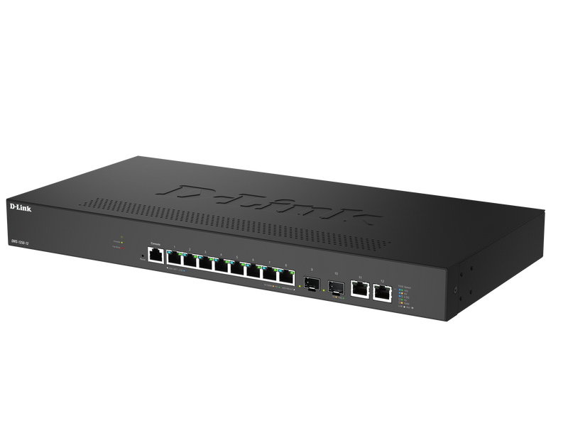 D-Link 12-Port Netzwerk-Switch – Schnelle Datenübertragung, Smart-Management