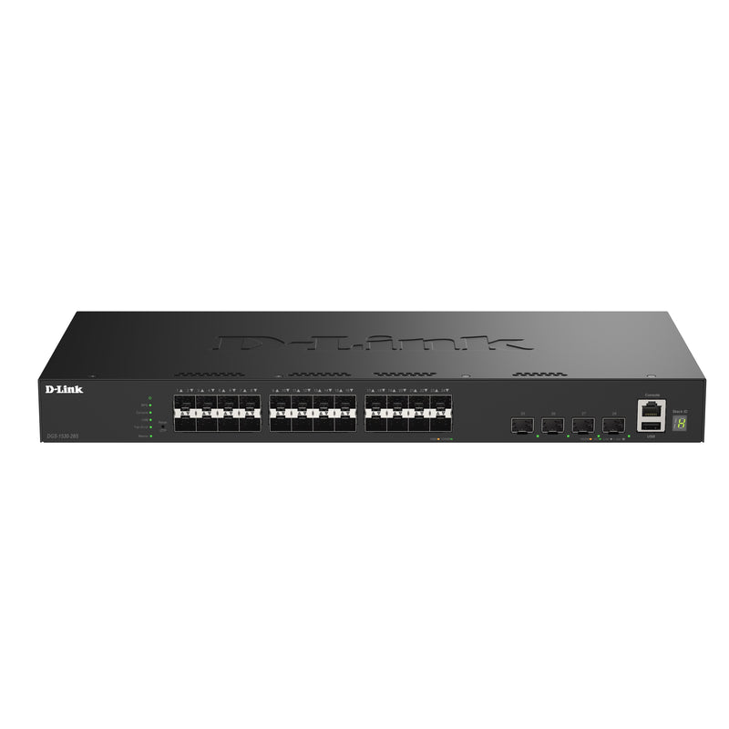 D-Link 28-Port Netzwerk-Switch – Gigabit Ethernet, stapelbar