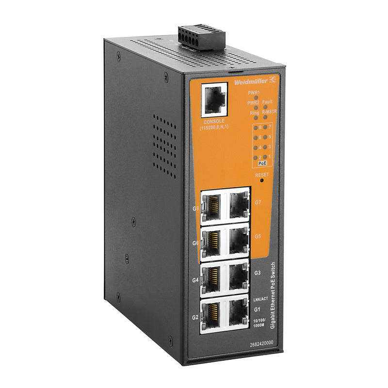 Weidmüller Ethernet Switch – 8 Ports, PoE-Unterstützung