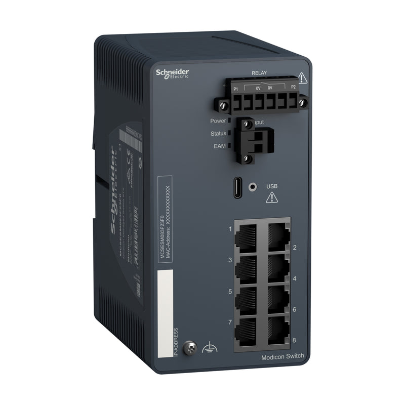 Schneider Electric Netzwerk-Switch – 8 Ports für zuverlässige Verbindungen