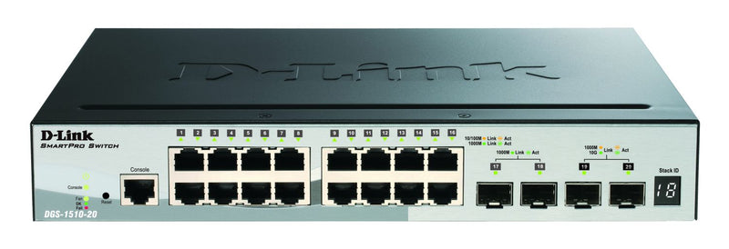 D-Link Smart Switch – 16 Gigabit-Ports, erweiterbar