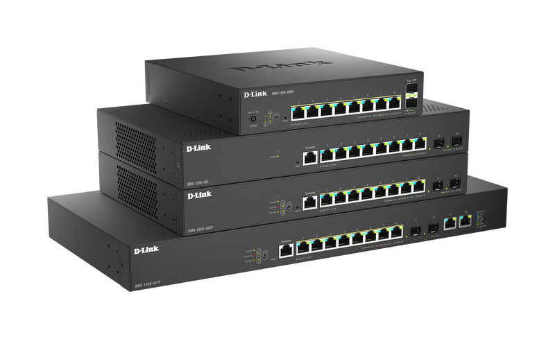 D-Link Netzwerk-Switch – 10 Anschlüsse, PoE++ Unterstützung