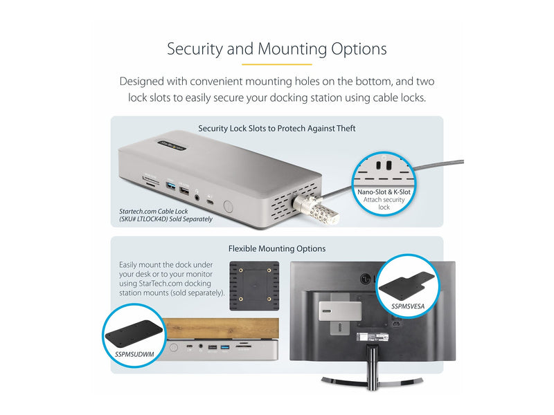 StarTech Thunderbolt 4 Dockingstation – 4K Multi-Monitor Unterstützung