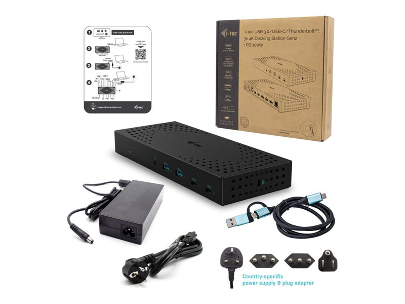 I-tec Dockingstation – 3x 4K Displays, 100W Stromversorgung
