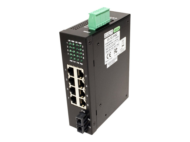 ROLINE Industrie-Switch – 8 Anschlüsse, DIN-Schiene montierbar