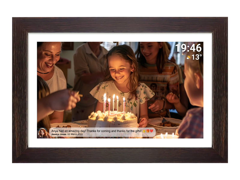 DENVER Digitaler Fotorahmen – 15.6" Display, 16 GB Speicher
