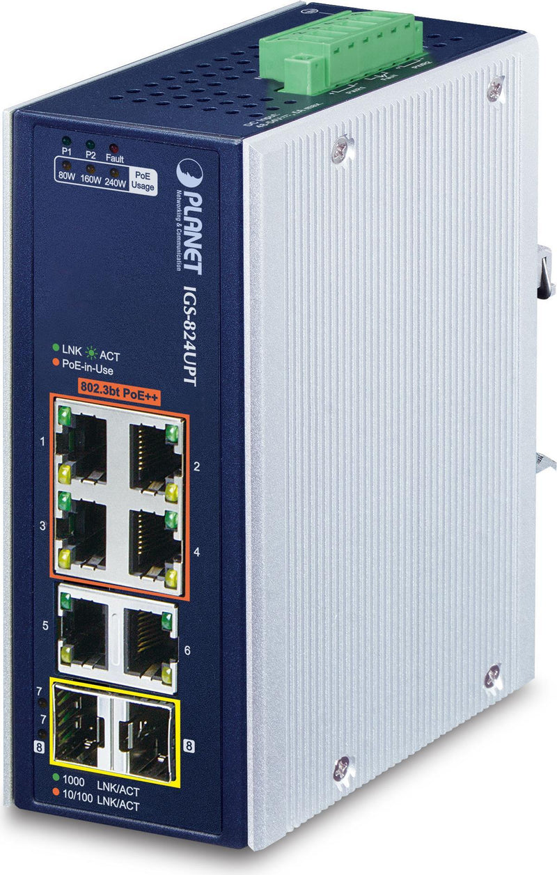 PLANET TECHNOLOGY Netzwerk-Switch – 4-Port, PoE-Unterstützung