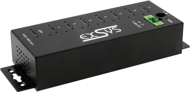 EXSYS USB-Hub – 7 Ports, robustes Metallgehäuse