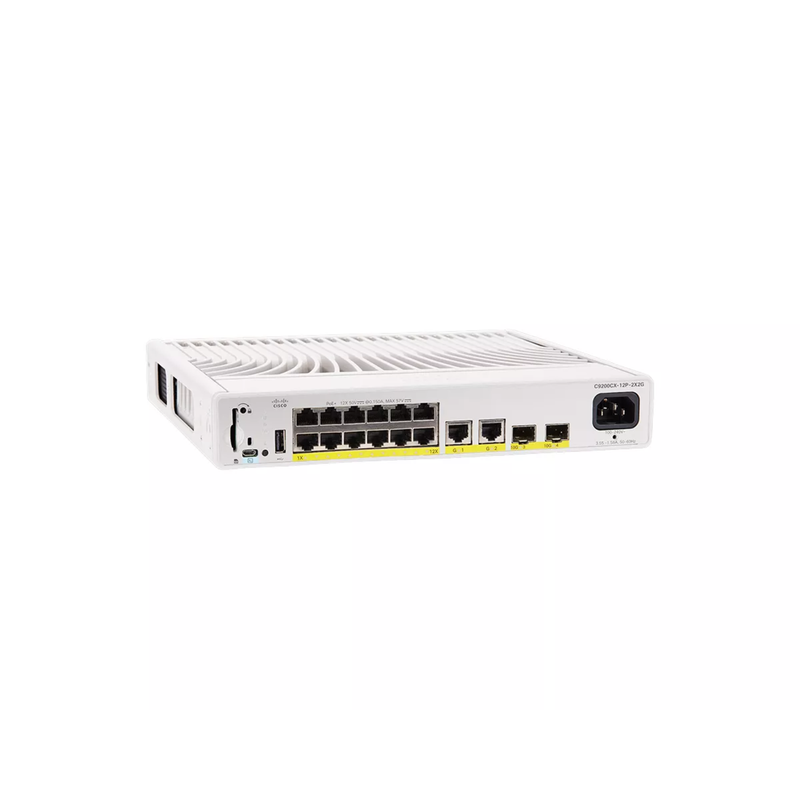 Cisco Catalyst Switch – 12 Anschlüsse, PoE+ Unterstützung
