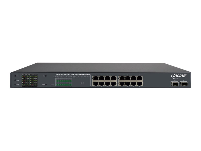 Inline Netzwerk-Switch – 16 Ports, PoE++ für schnelle Verbindungen