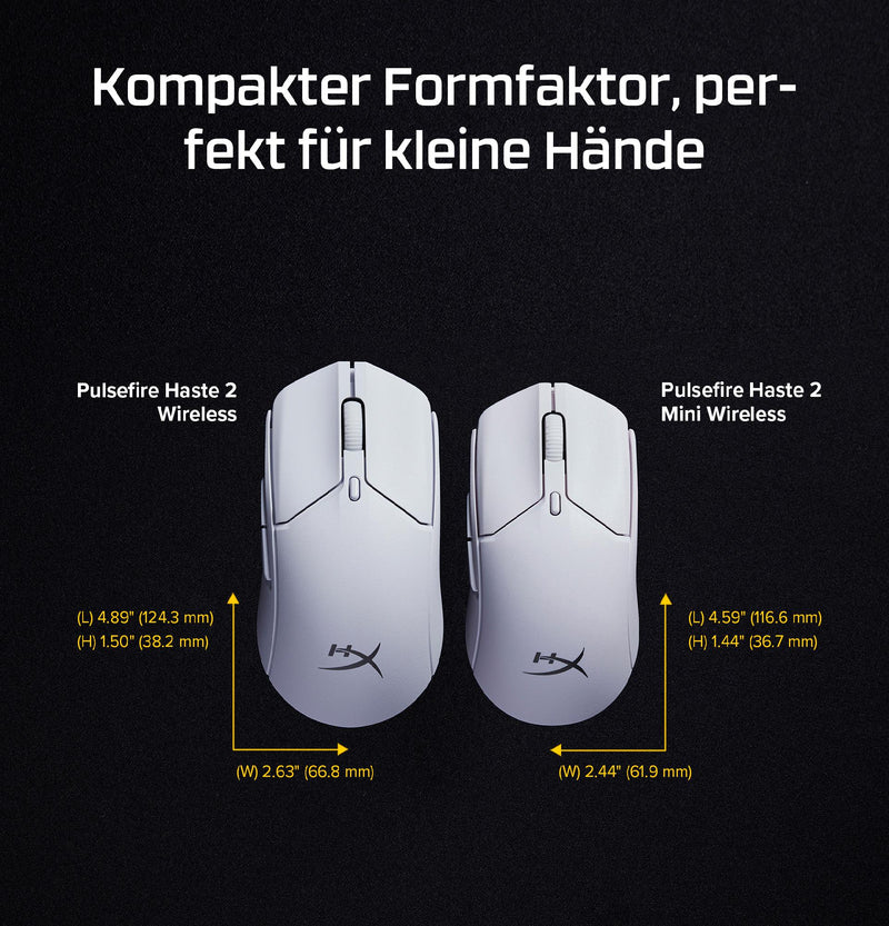 HP HyperX Pulsefire Haste 2 Mini – Kabellose Gaming-Maus, leicht und schnell