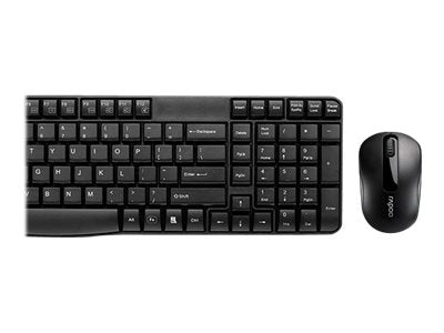RAPOO Kabelloses Tastatur-Maus-Set – 10 m Reichweite, deutsches Layout
