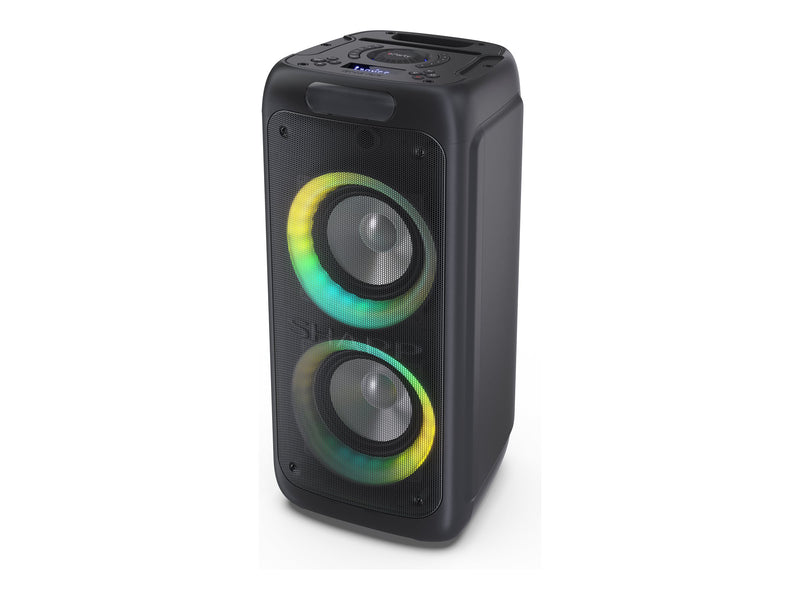 Sharp Party-Lautsprecher – USB, AUX, LED-Lichtshow