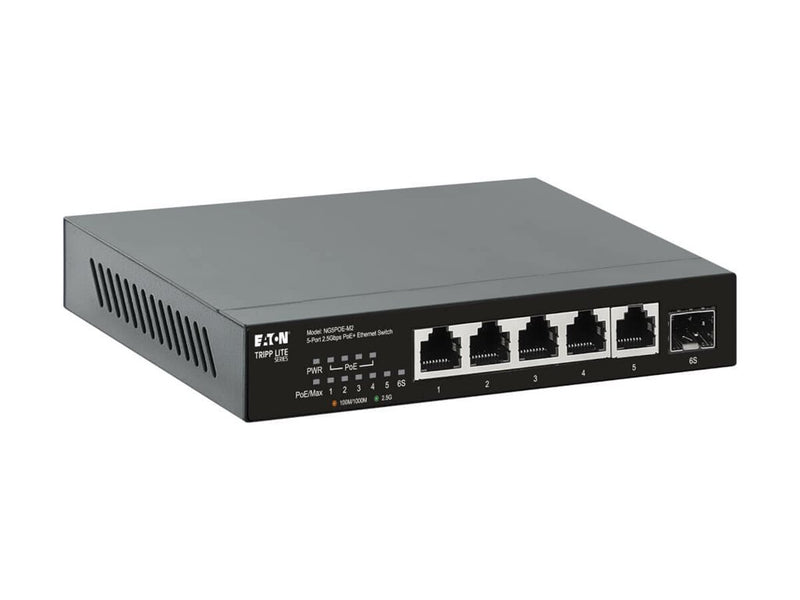 EATON 5-Port Desktop Switch – 2.5 Gbps, PoE+ Unterstützung