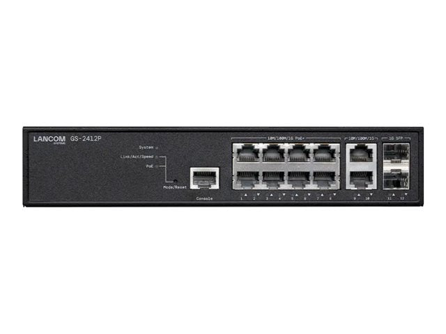 LANCOM Managed Switch – 12 Anschlüsse, PoE+ Unterstützung