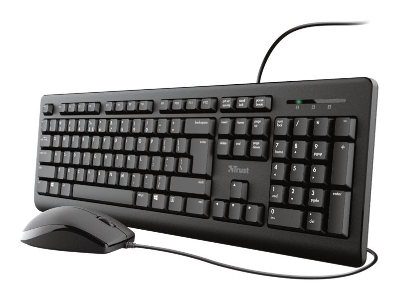 Trust TKM-250 Tastatur-Maus-Set – USB, spritzwassergeschützt