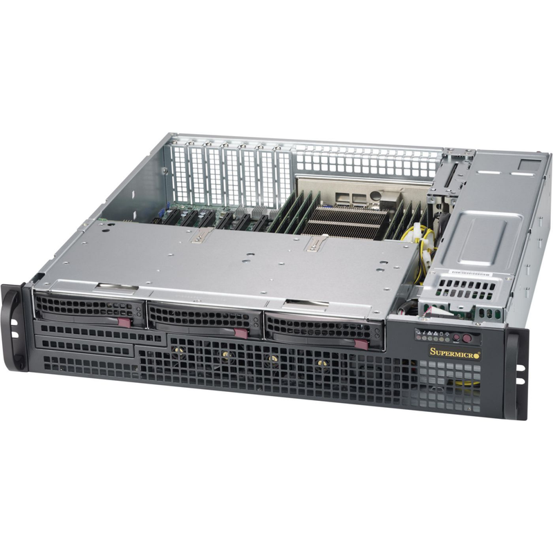 Supermicro Server-Gehäuse 2U – 800W, Hot-Swap, für große Mainboards