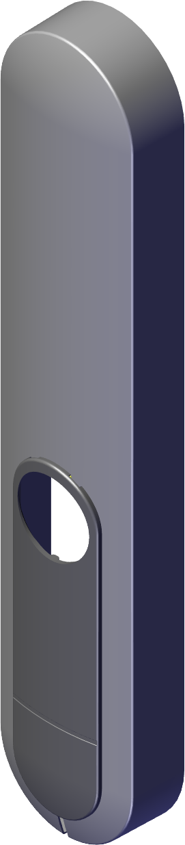 SimonsVoss Tür-Cover – Breite 53 mm, schwarzgrau