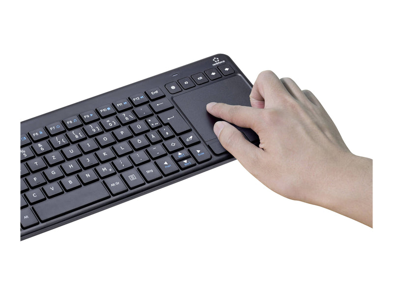 Renkforce Kabellose Tastatur – Integriertes Touchpad, 10m Reichweite