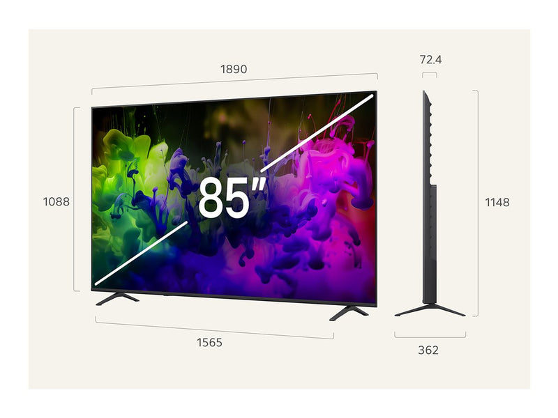 LG 85" QNED Smart TV – 4K UHD, Mini-LED, HDR10