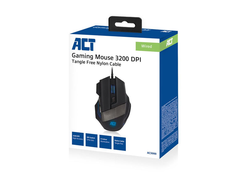 ADVANCED CABLE TECHNOLOGY Maus – Optisch, 6 Tasten, USB-Anschluss