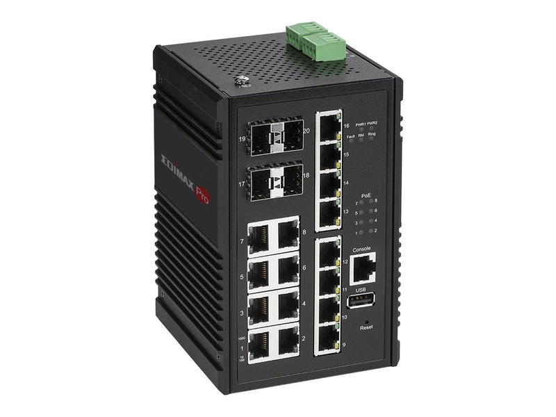 Edimax Netzwerk-Switch – 16 Anschlüsse, PoE+ Unterstützung